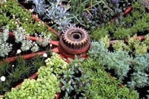 Wagon Wheel Herb Garden