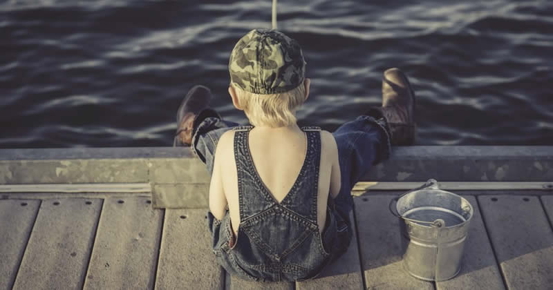 Boy Fishing Off Dock - Wills Thoughts