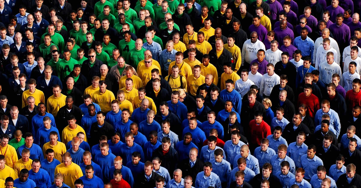 Group of People Wearing Colored shirts