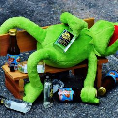 Kermit The Frog Passed Out From Drinking Alcohol