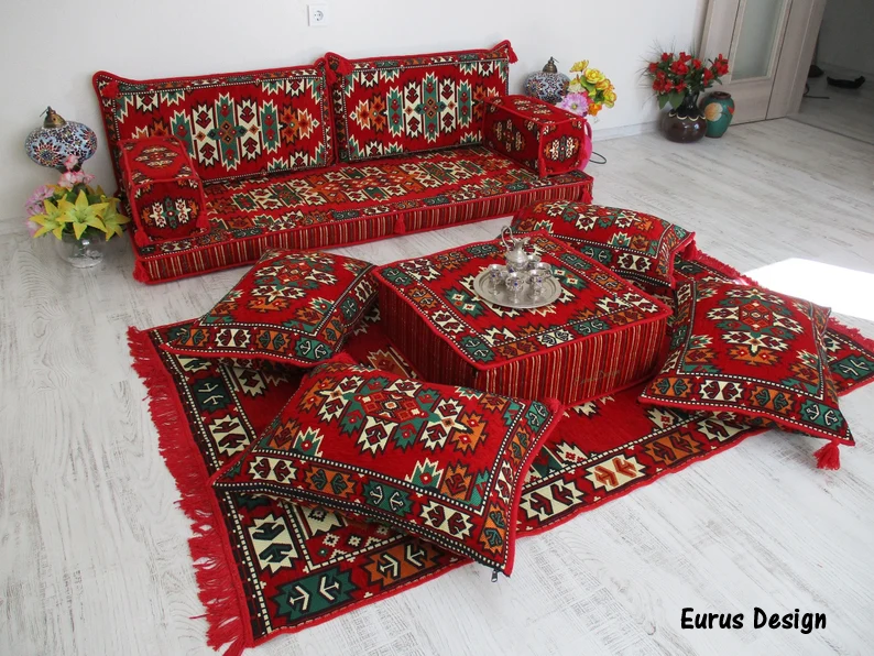 arabian couch and cushion set