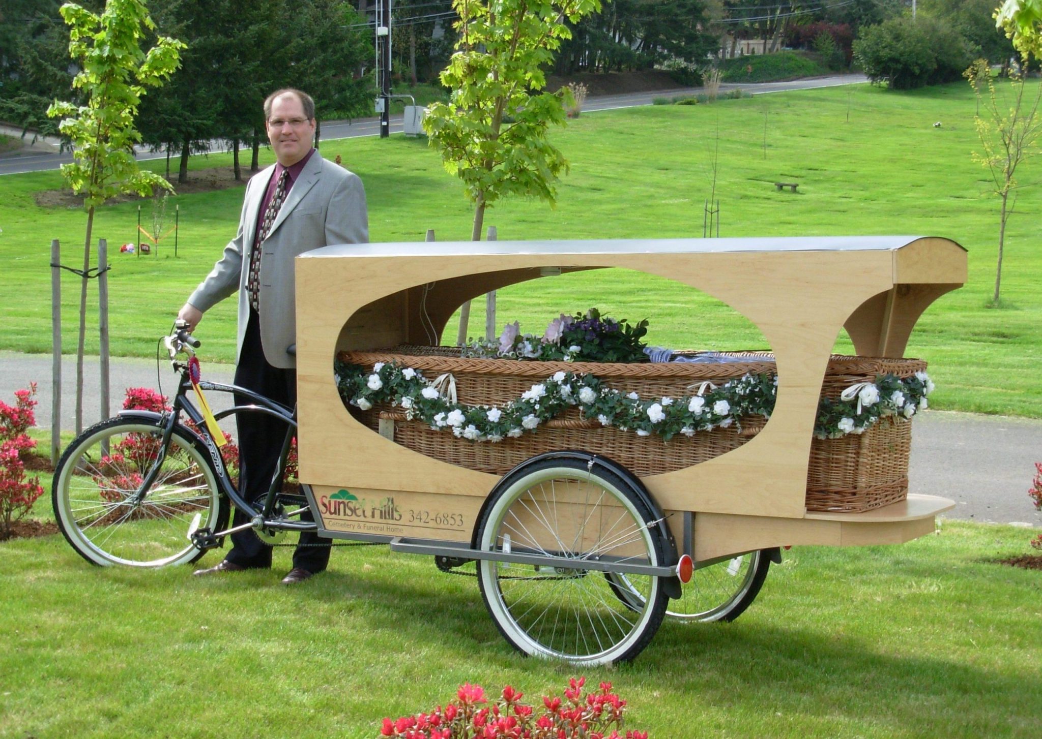 a bicycle hearse