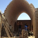 compressed earth block arch