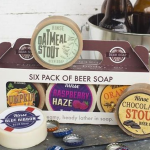 a variety of soaps made from beer.