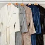 an assortment of hanging robes