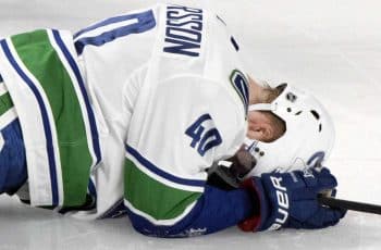 an injured hockey player